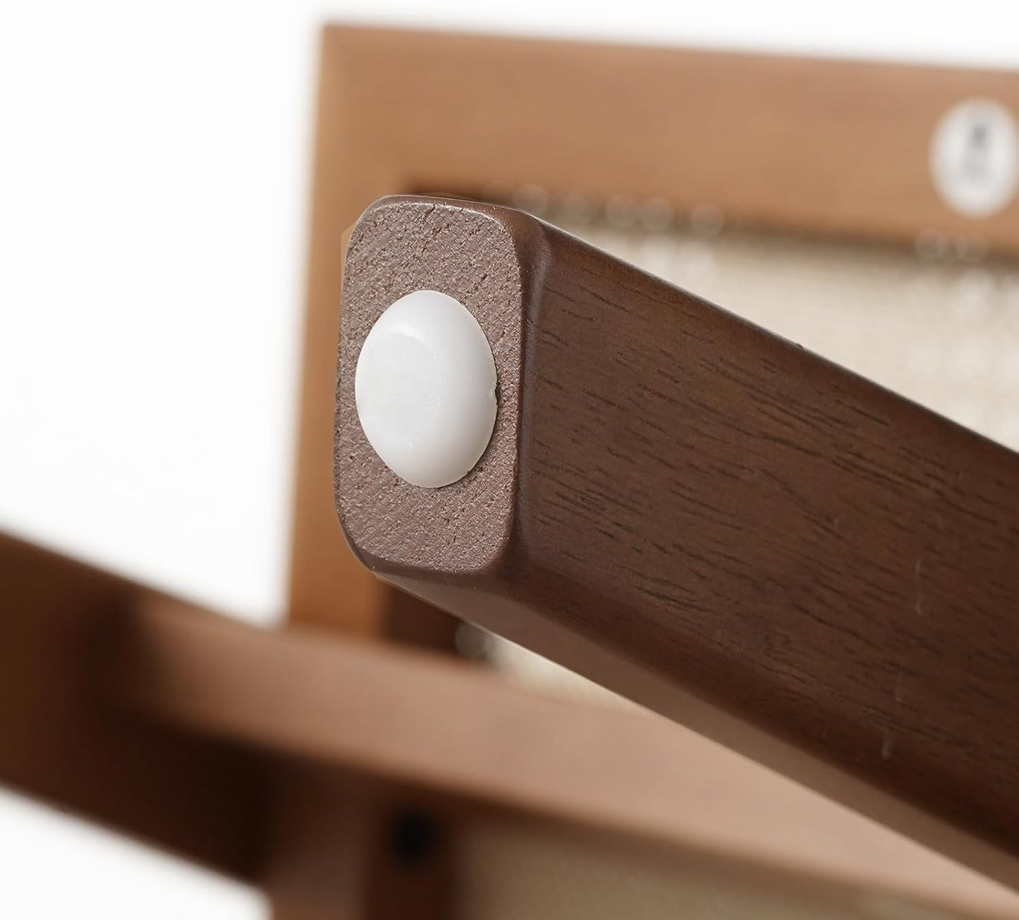 Rattan Walnut Mid Century Modern Dining Chairs Set of 4, Comfy Armchairs with Cane Back, Outdoor Kitchen Chairs for Multiple Rooms