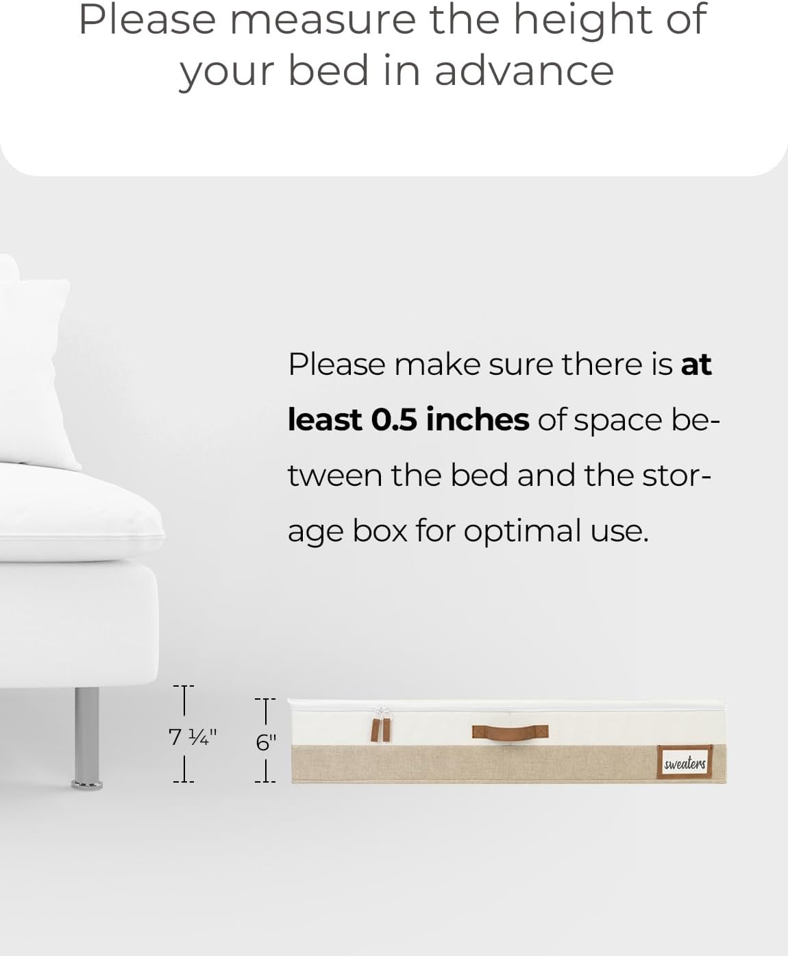 StorageWorks Large Under Bed Storage Containers with Handles and Label Holder, 2 Pack Ultra-thick Fabric Underbed Bins, Closet Organizer for Clothes, Blankets, Sweater