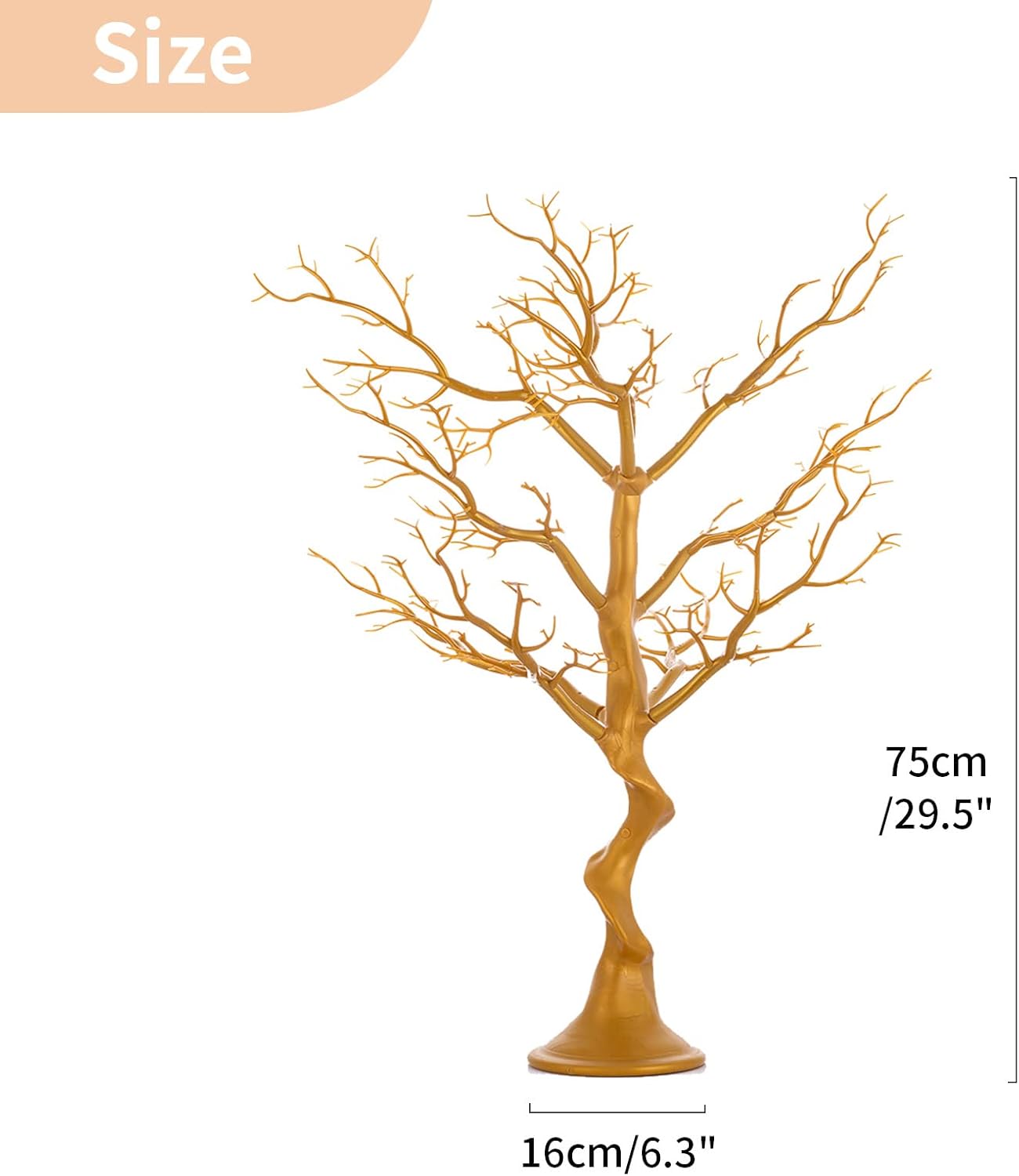 Nuptio Tree Branch Centerpieces for Weddings 30"/76cm Tall Manzanita Trees Centerpiece Tree Branches for Birthday Party Event Tabletop Decorations (1 Pc)