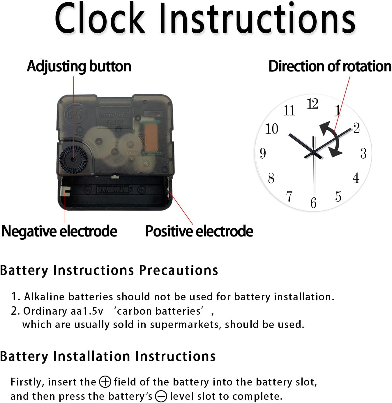 Black and Gold Wall Clocks Battery Operated 14 Inch Wall Clock Silent Non Ticking Glass Decorative Wall Clock for Office