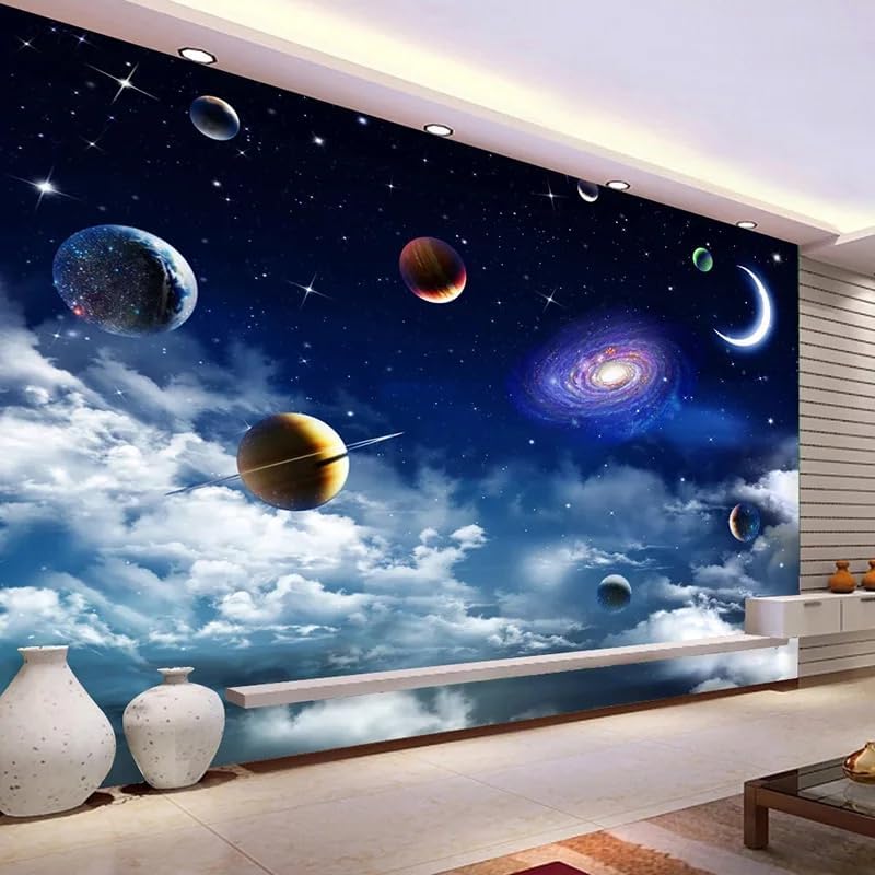 Custom Galaxy Wallpaper Universe Starry Sky 3D Photo Wallpaper Living Room Bedroom Tv Background Ceiling Wall Mural