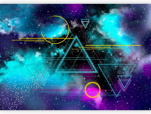 artgeist Wall Mural Galaxy 135x101 in - Peel and Stick Self-Adhesive Wallpaper Removable Large Sticker Foil Wall Decor Print Design Mural Cosmos Galaxy Cosmonaut Astronaut a-A-10328-a-a