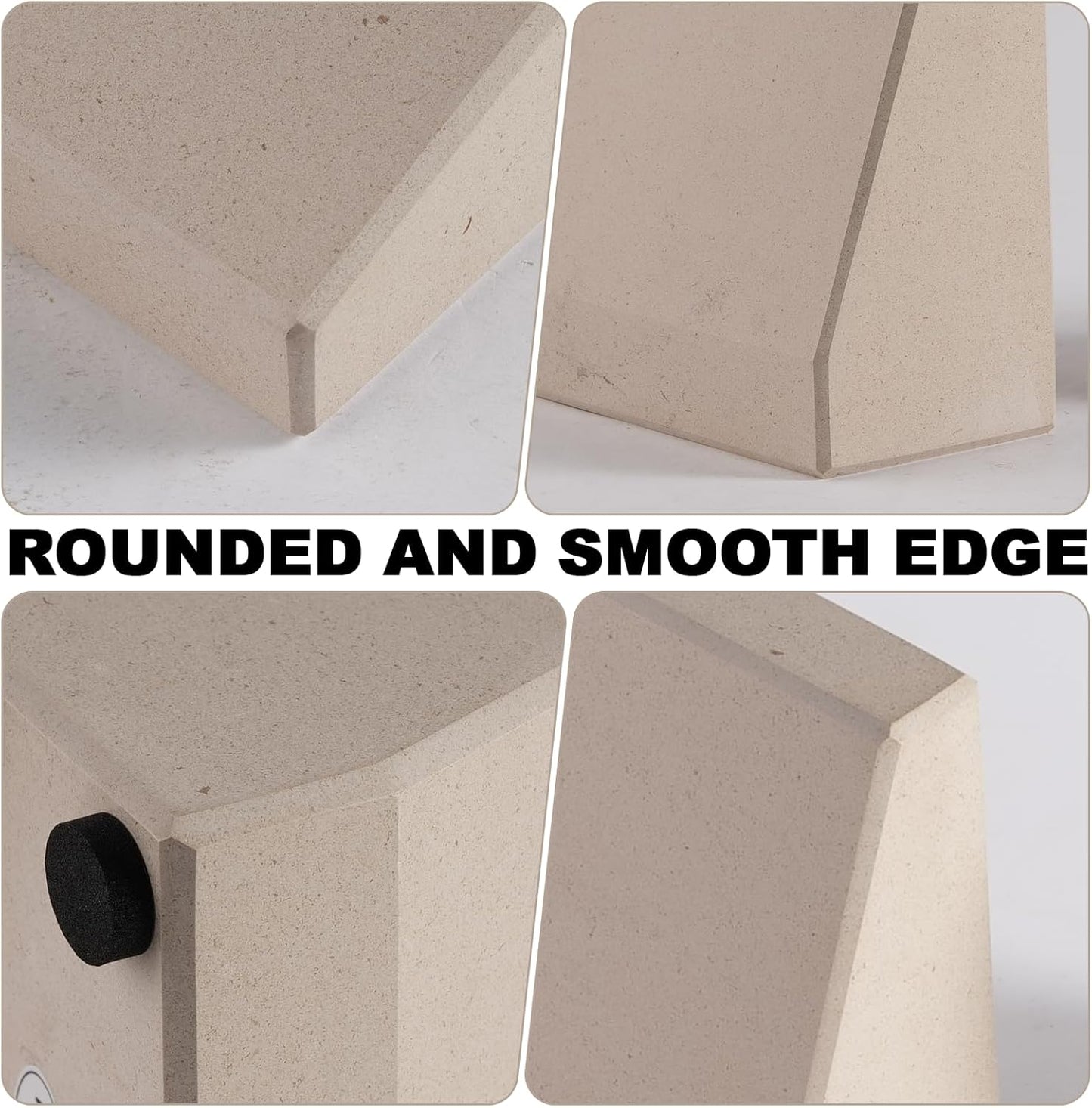 Book End, Natural Marble Bookend for Shelves, Non-Skid Bookends for Heavy Books, Heavy Duty Book Stopper for CDs and Oversized Books, Luxury Book Shelf Holder, Moleanos Beige