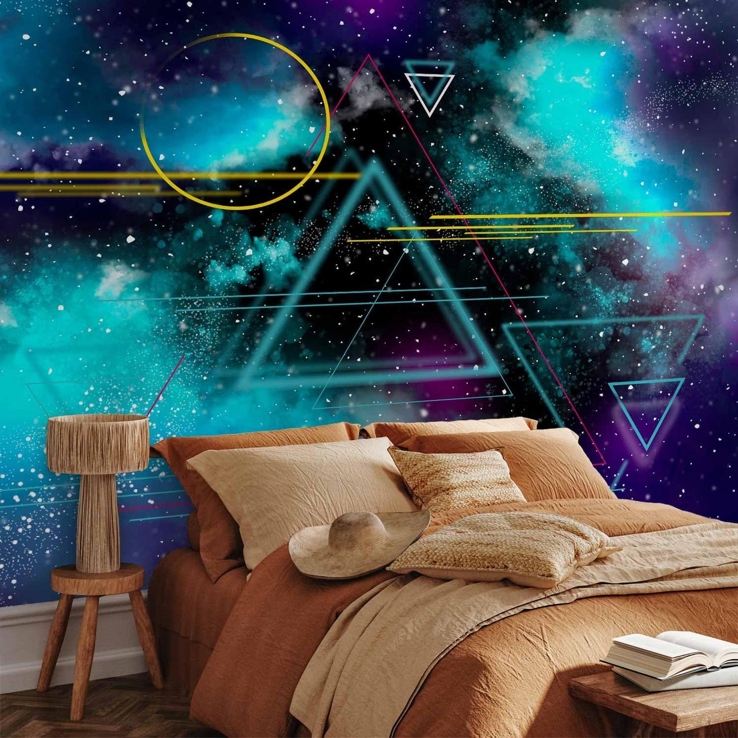 artgeist Wall Mural Galaxy 98x69 in - Non-Woven Wallpaper Fleece Wall Decor Photo Print Picture Image Design Home Mural Cosmos Galaxy Cosmonaut Astronaut a-A-10328-a-a