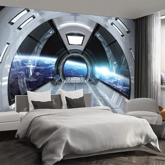 Spaceship Wall murals Peel and Stick Wallpaper for Bedroom Living Room - 96"x137"