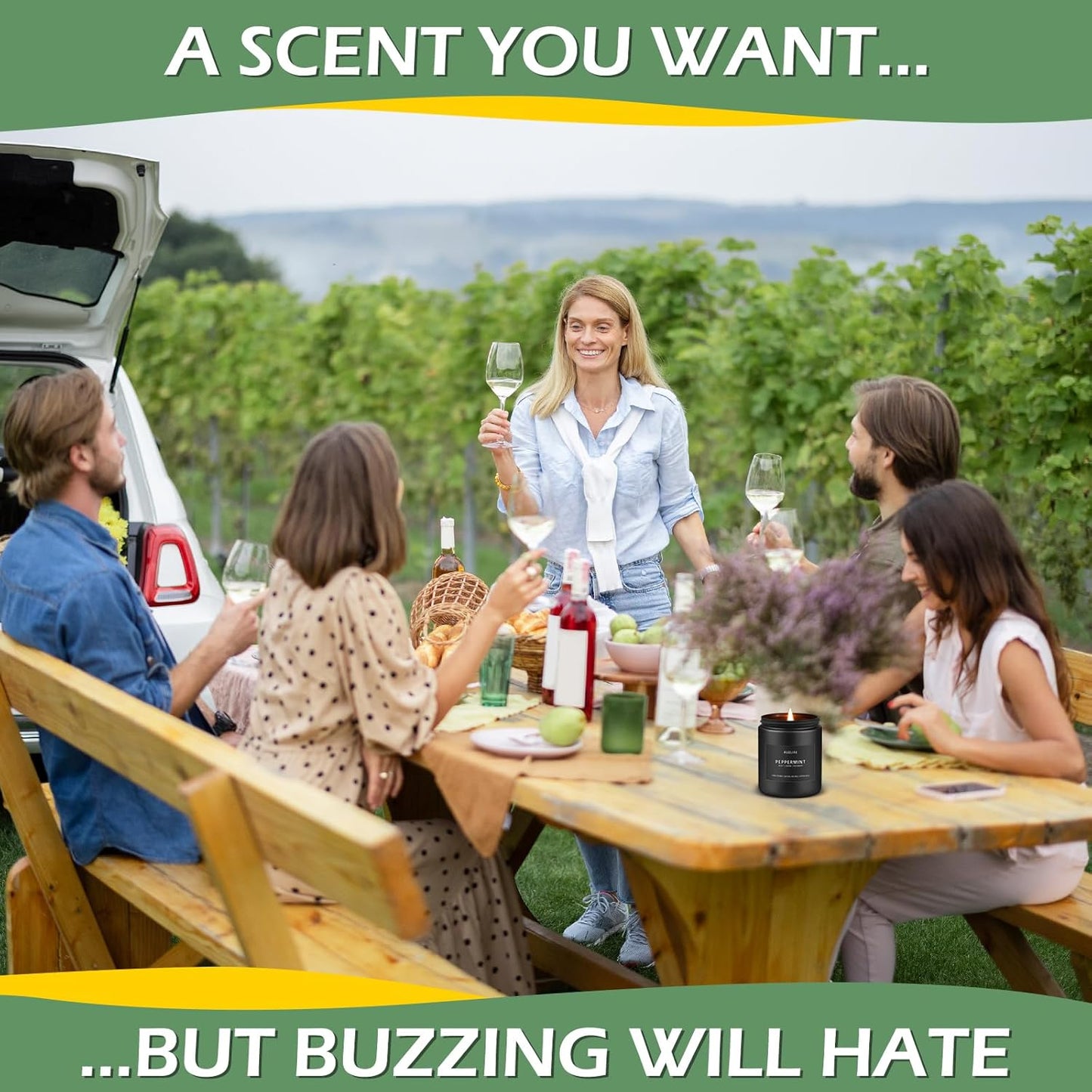 Eucalyptus Candle | Eucalyptus Scented Candles, Eucalyptu Leaf Fragrance for Indoor & Outdoor, Summer Candle Gifts, Natural Soy Candles for Home Scented - 7oz, 50 Hours Burn Time