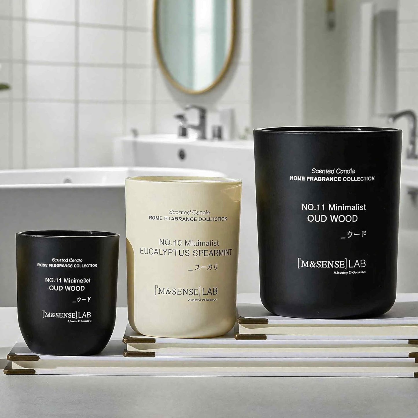 M&SENSE Natural Soy Candle| Bamboo Stream | 5.3 oz | Minimalist Scented Candle for Relaxation, Gifting, Home Décor | for Bedroom, Office, Party Small