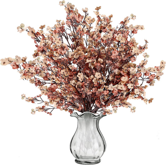 Sggvecsy 15 Pcs Babys Breath Artificial Flowers Gypsophila Bouquets Bulk Real Touch Fake Silk Flowers for Home DIY Floral Arrangement Table Centerpiece Fall Thanksgiving Autumn Decoration (Mixed)
