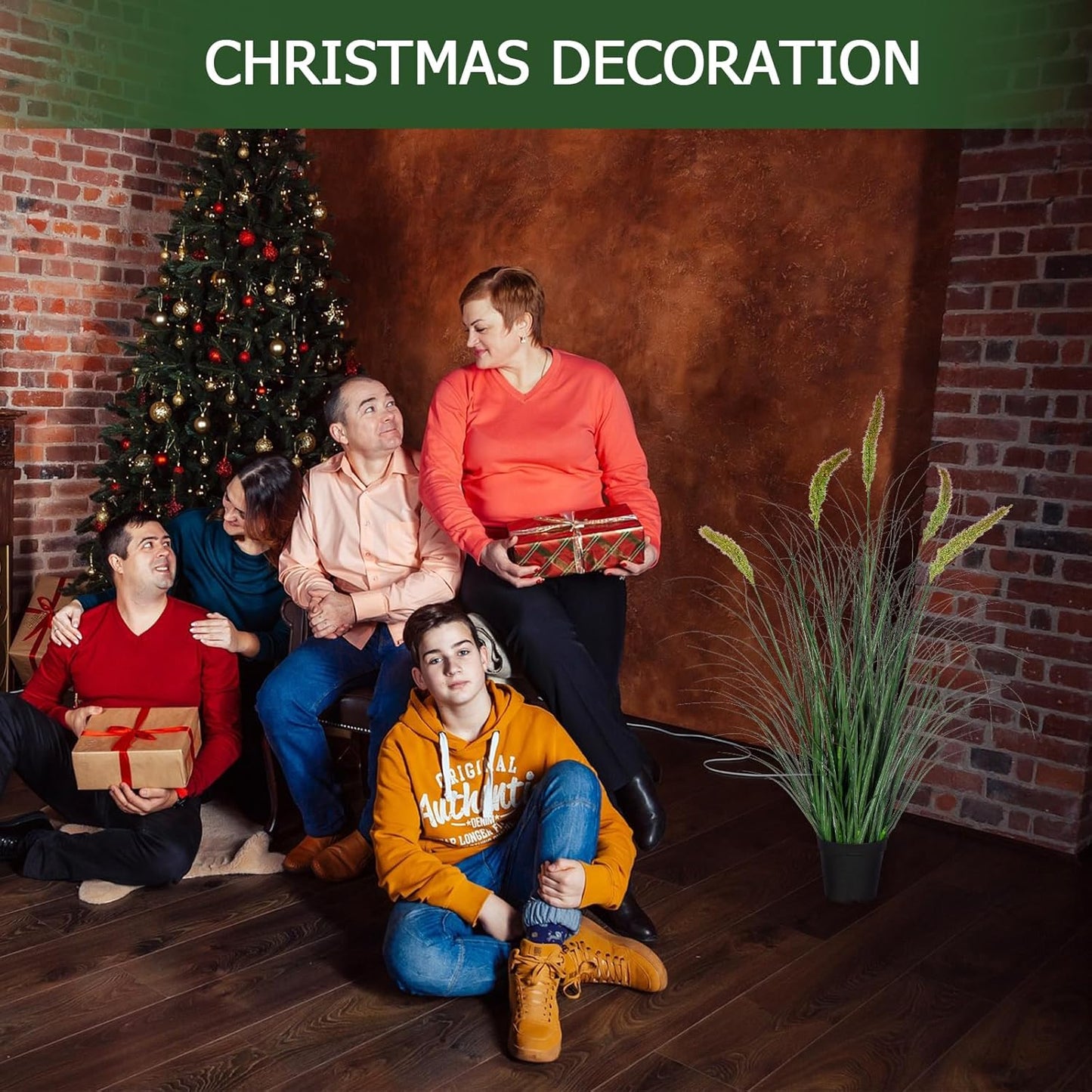 Green Onions Fake Plants,Artificial Plants Indoor, Fake Grass Decor Green Plant Fake Outdoor Flowers Fake Succulents,Artificial Tall Grass Plants with Pots House Decorative(36“ 1 Pack)