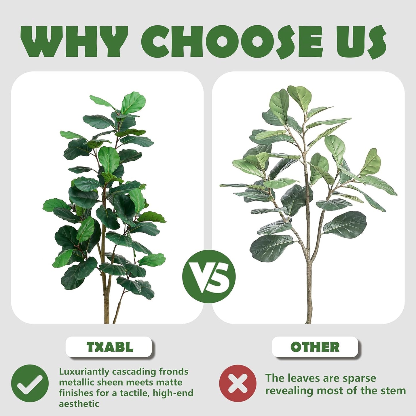 Artificial Fiddle Leaf Fig Tree, 7FT Tall Faux Ficus Lyrata Fake Tree in White Pot, Artificial Tree Indoor Decor, Fiddle Leaf Fig Tree Fake Plant for Home Office Living Room Decoration Modern