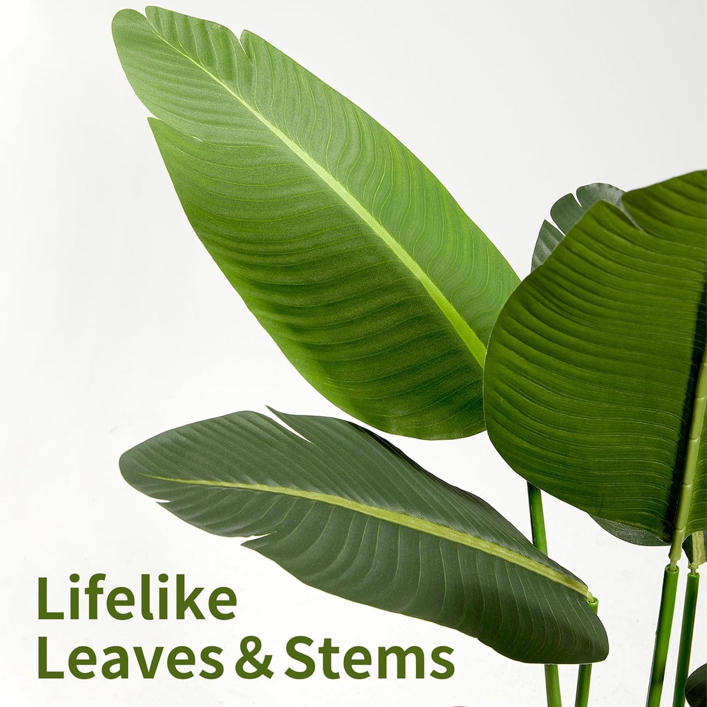 Worth Garden Artificial Bird of Paradise Plant 3.8ft, Faux Tropical Tree for Home and Office Décor, 45in Lifelike Greenery for Indoor and Outdoor Use