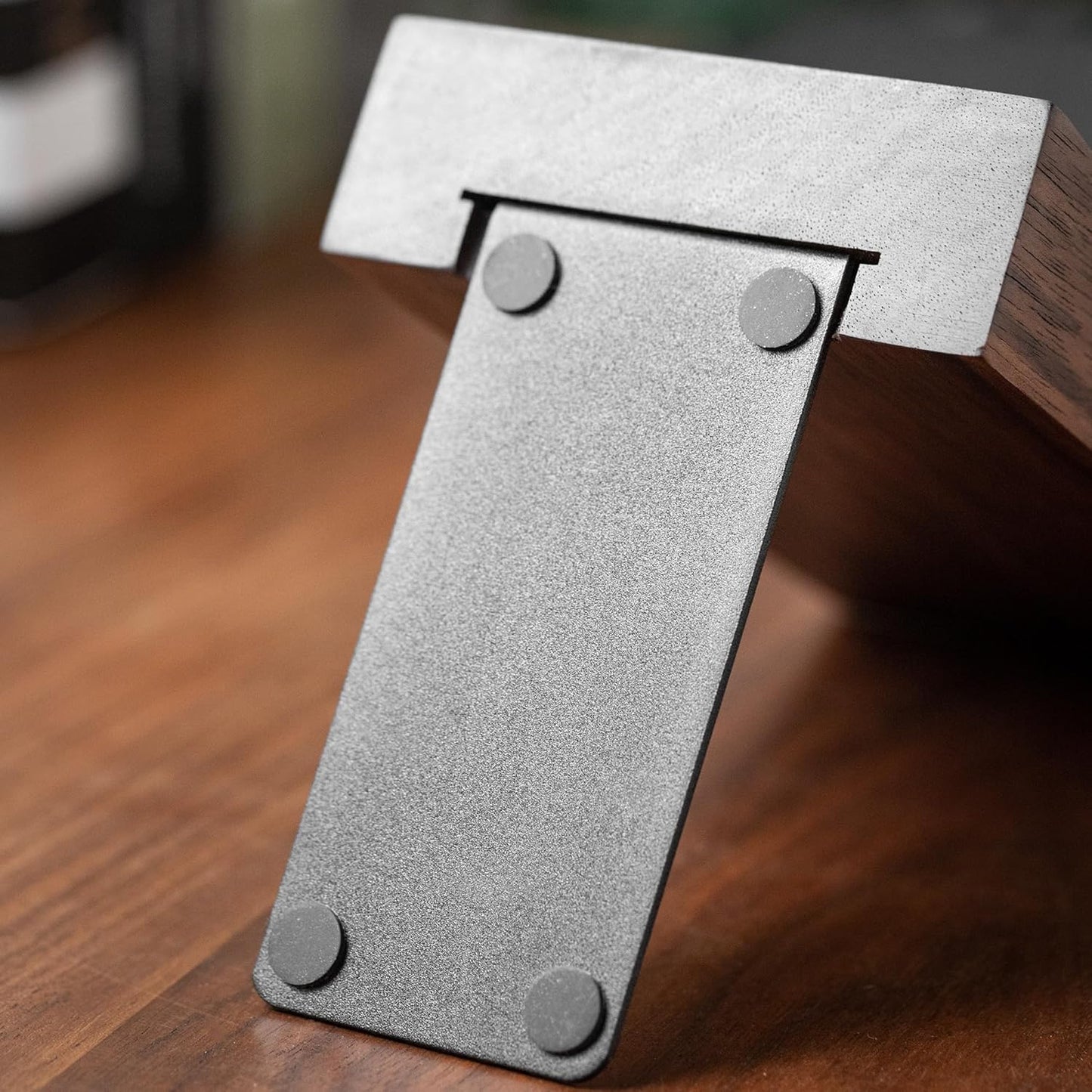 Muso Wood Thickened Wooden Bookends for Heavy Books, Creative Decorative Non-Skid Handmade Walnut Wood Ends for Shelves