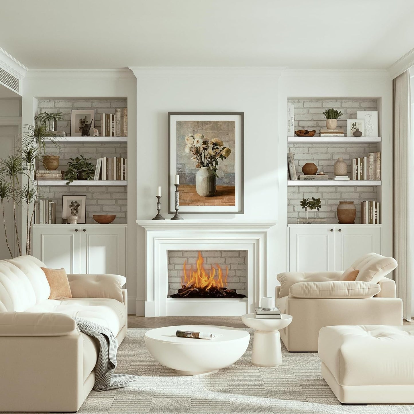 10 inches Deep Floating Shelves 36 inch Long, Wall Shelves Heavy Duty 70 lbs for Bedroom, Bathroom, Living Room, Kitchen, Office, Modern Shelf Home Decor with Invisible Bracket, White